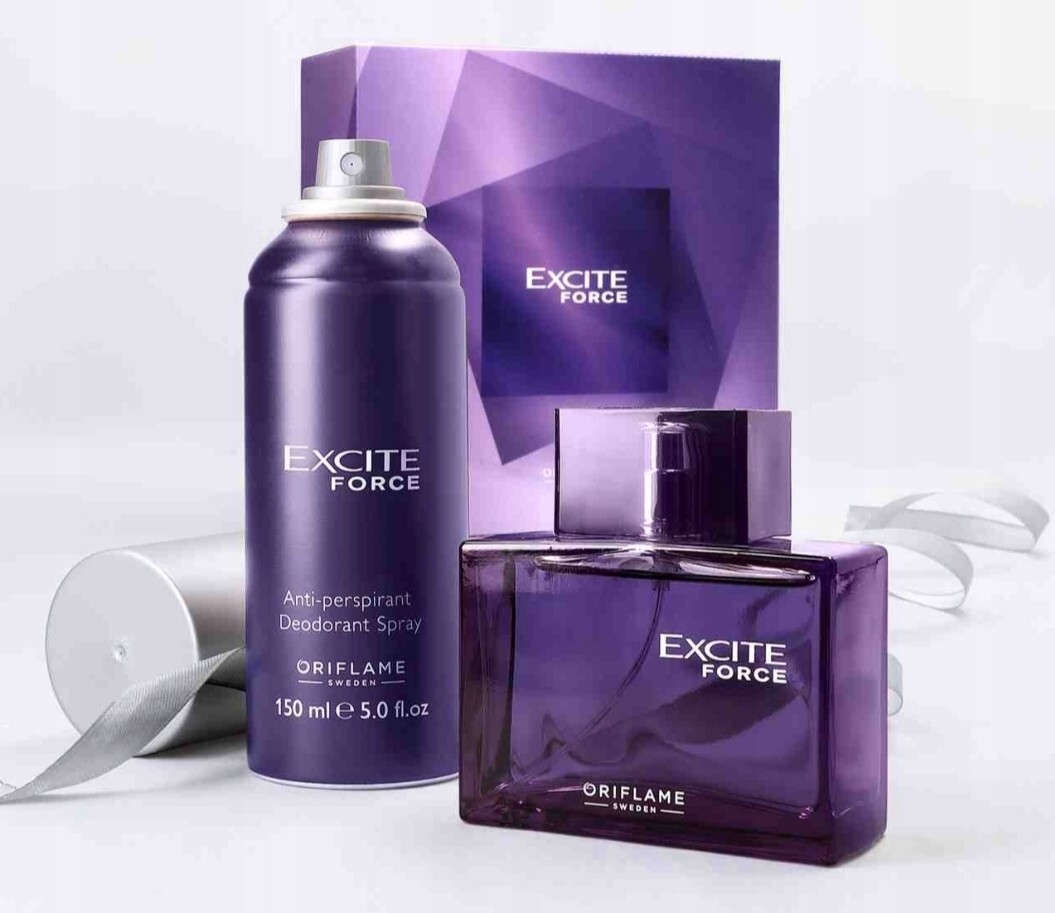 Zestaw Excite Force perfumy i spray Oriflame zestaw upominkowy