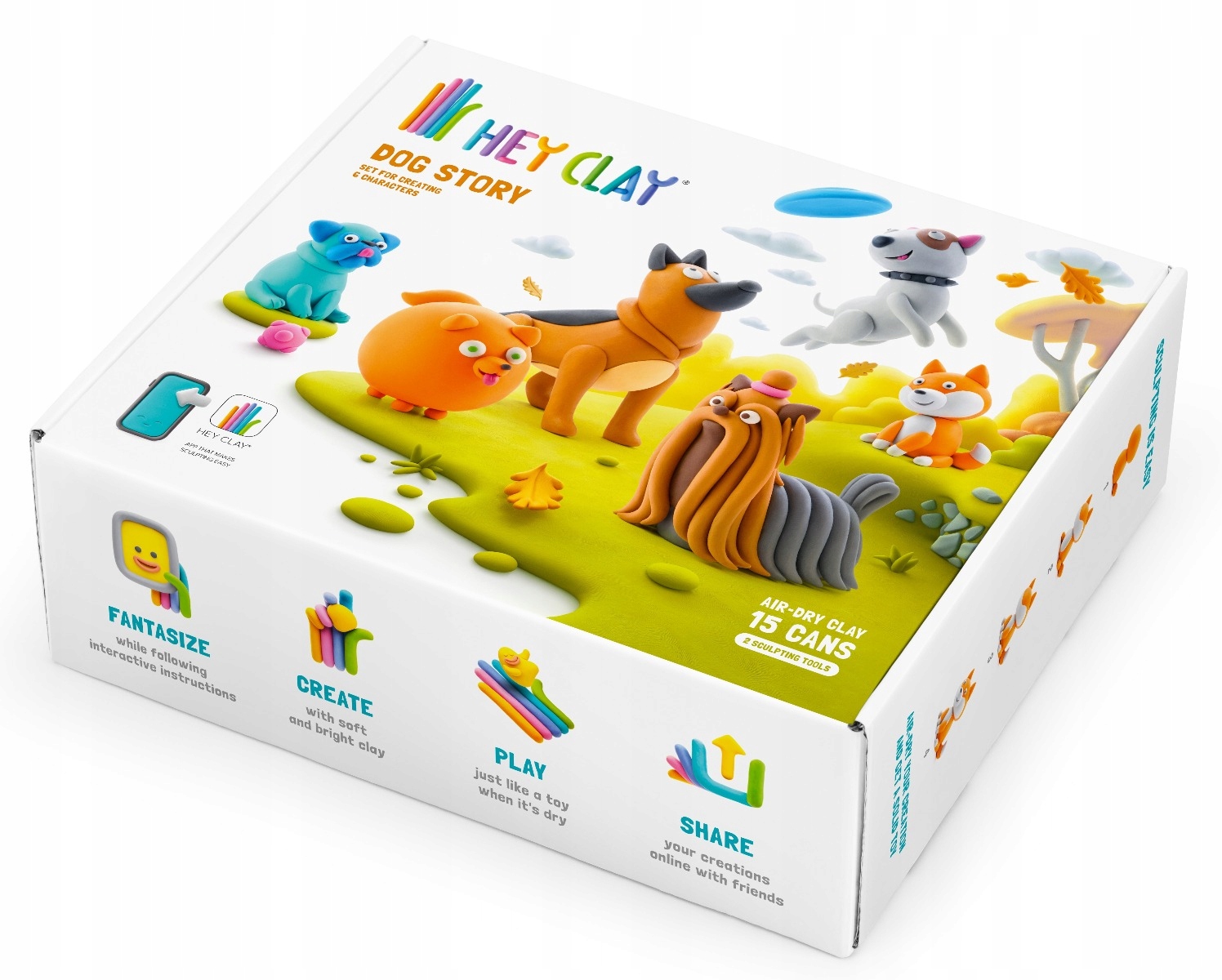 TM TOYS Hey Clay Masa Plastyczna Psy HCL15024CEE Marka TM Toys