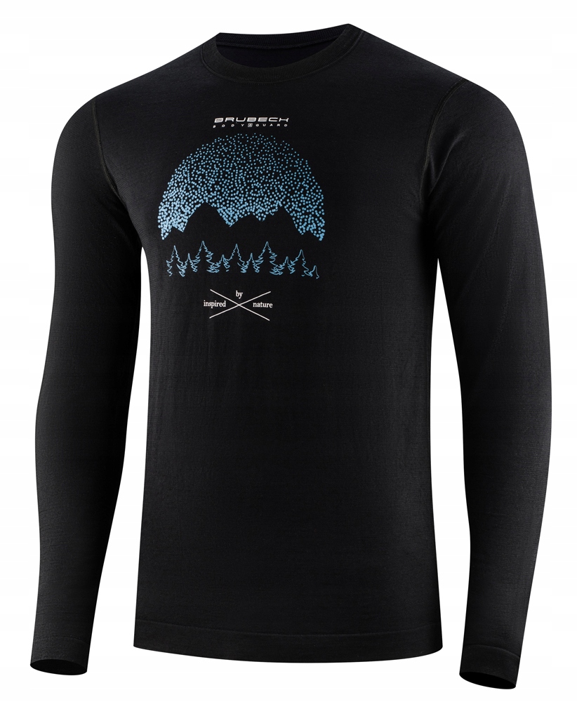 BRUBECK KOSZULKA TERMOAKTYWNA DŁUGI RĘKAW OUTDOOR WOOL MERINO PRO CZARNA XL Płeć mężczyzna