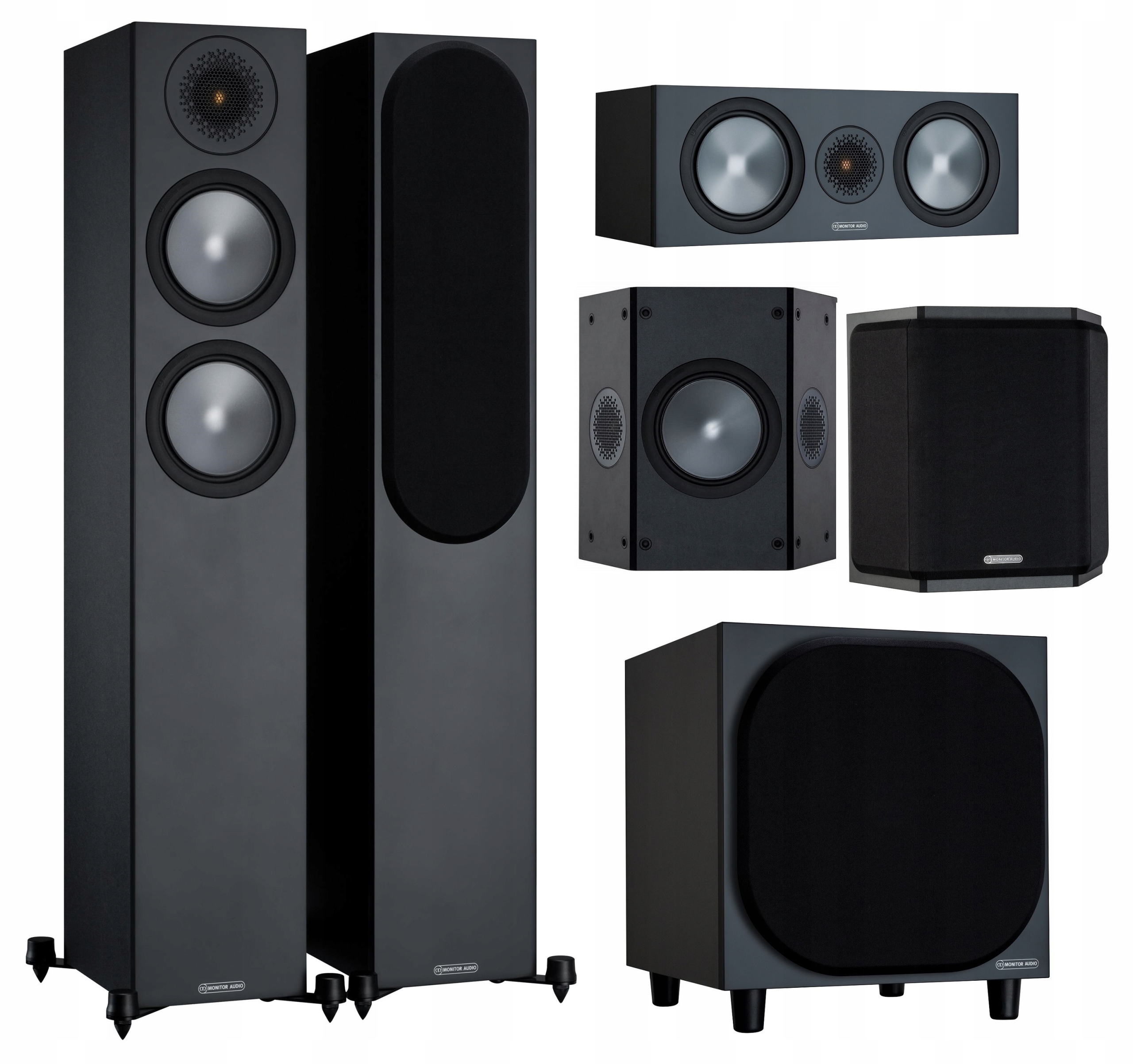 Monitor Audio Bronze 200+FX+C150+W10 Čierny 5.1