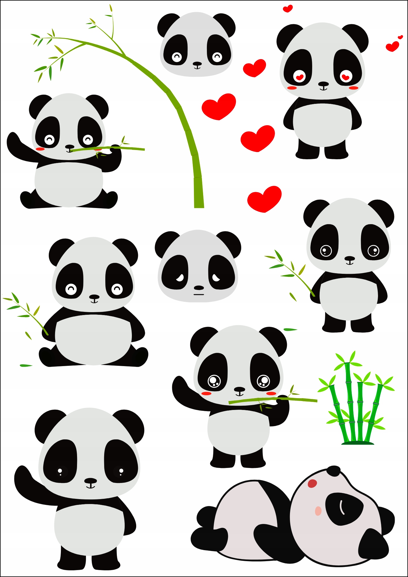 

PK15R Wodoodporne Tatuaże wodne misie Panda henna
