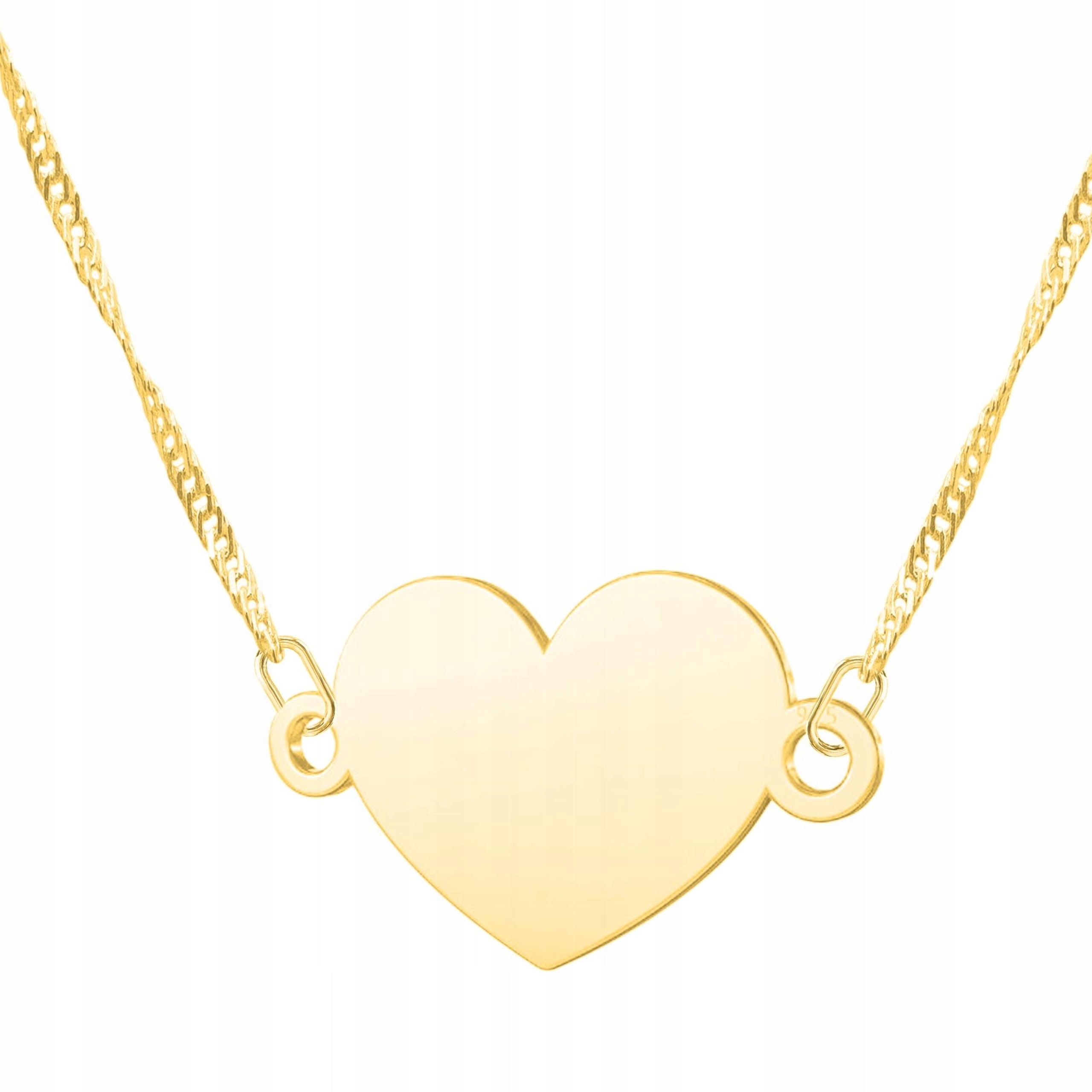Zlatý náhrdelník se srdíčkem Srdce Stříbro 925