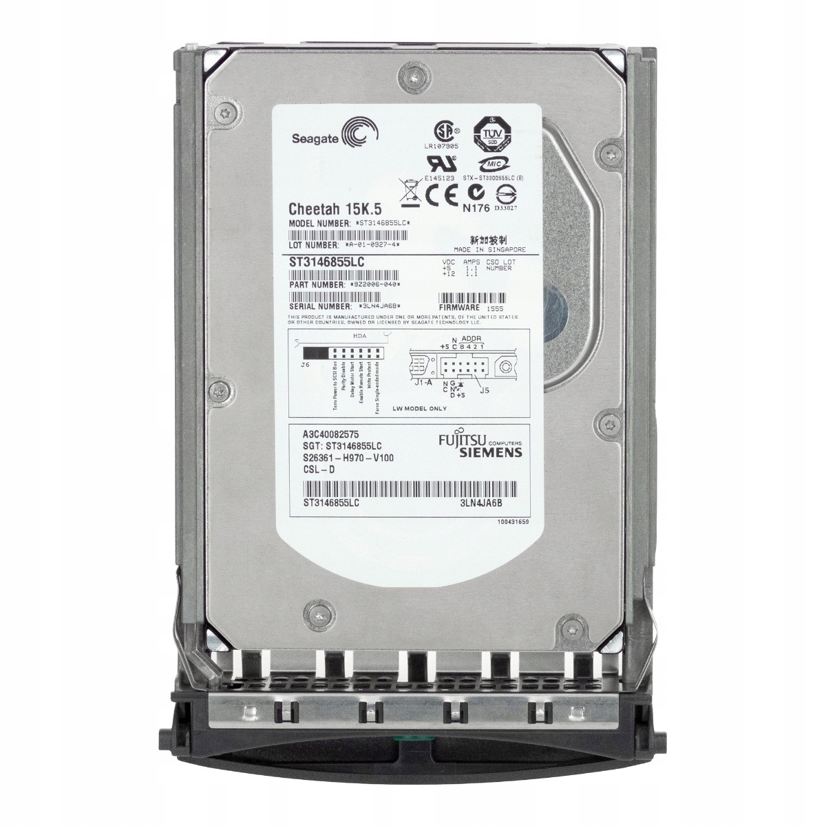 Hdd Fujitsu A3C40082575 146GB 15K Scsi 3,5" ST3146855LC