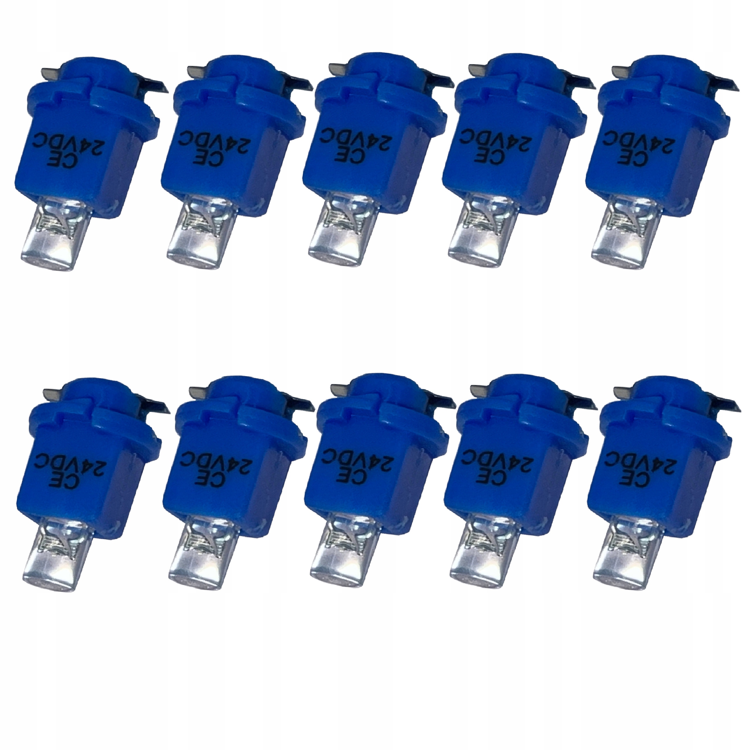 żarówka Led Ebsr T5 bax7x12 do mercedes tir Actros niebieska 10 Szt 24v