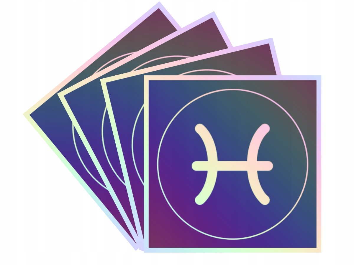 

4x Naklejki na świece zodiakalne zodiak Ryby