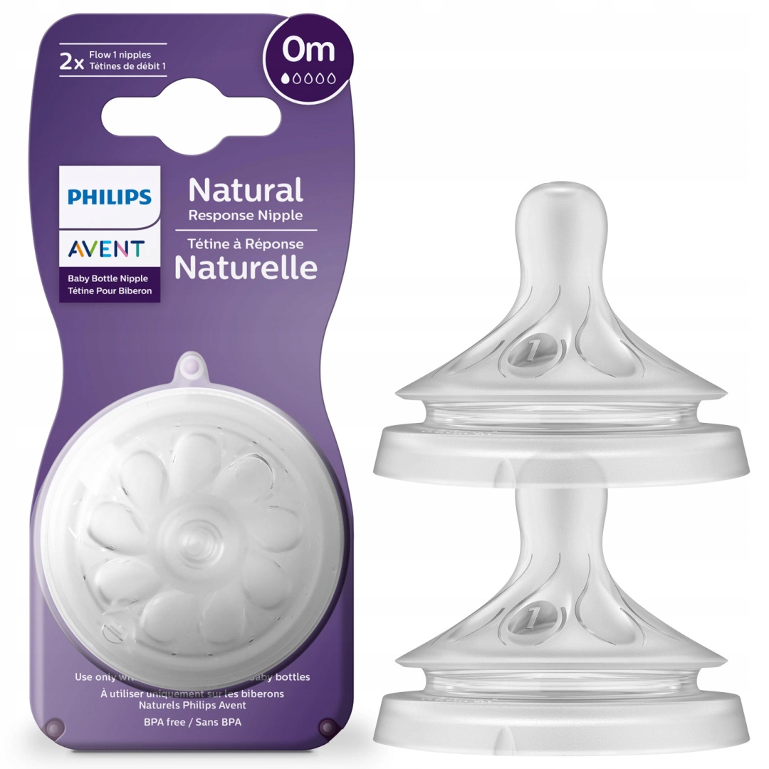 PHILIPS AVENT SMOCZEK DO BUTELKI NATURAL RESPONSE do karmienia 0+ 2pak
