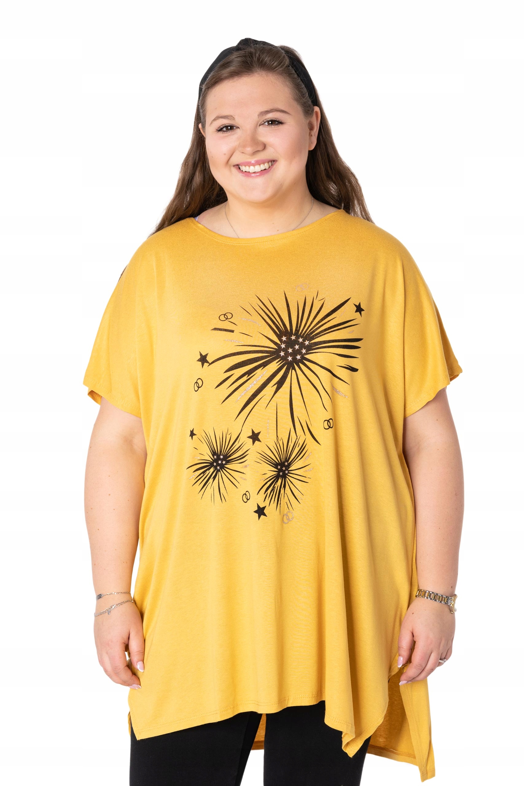 

Duża Długa Bluzka Damska Tunika Oversize Top 658-8