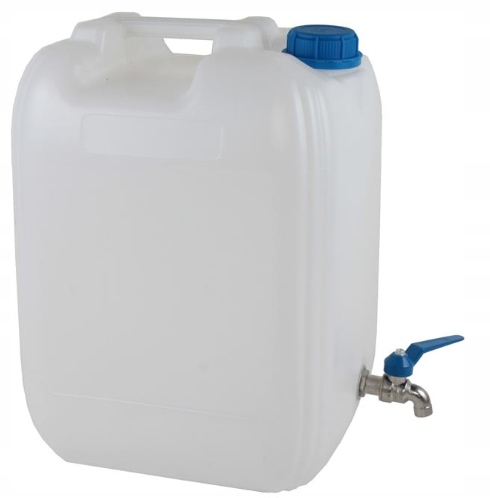 Pojemnik zbiornik bańka na wodę z kranem metal 20L