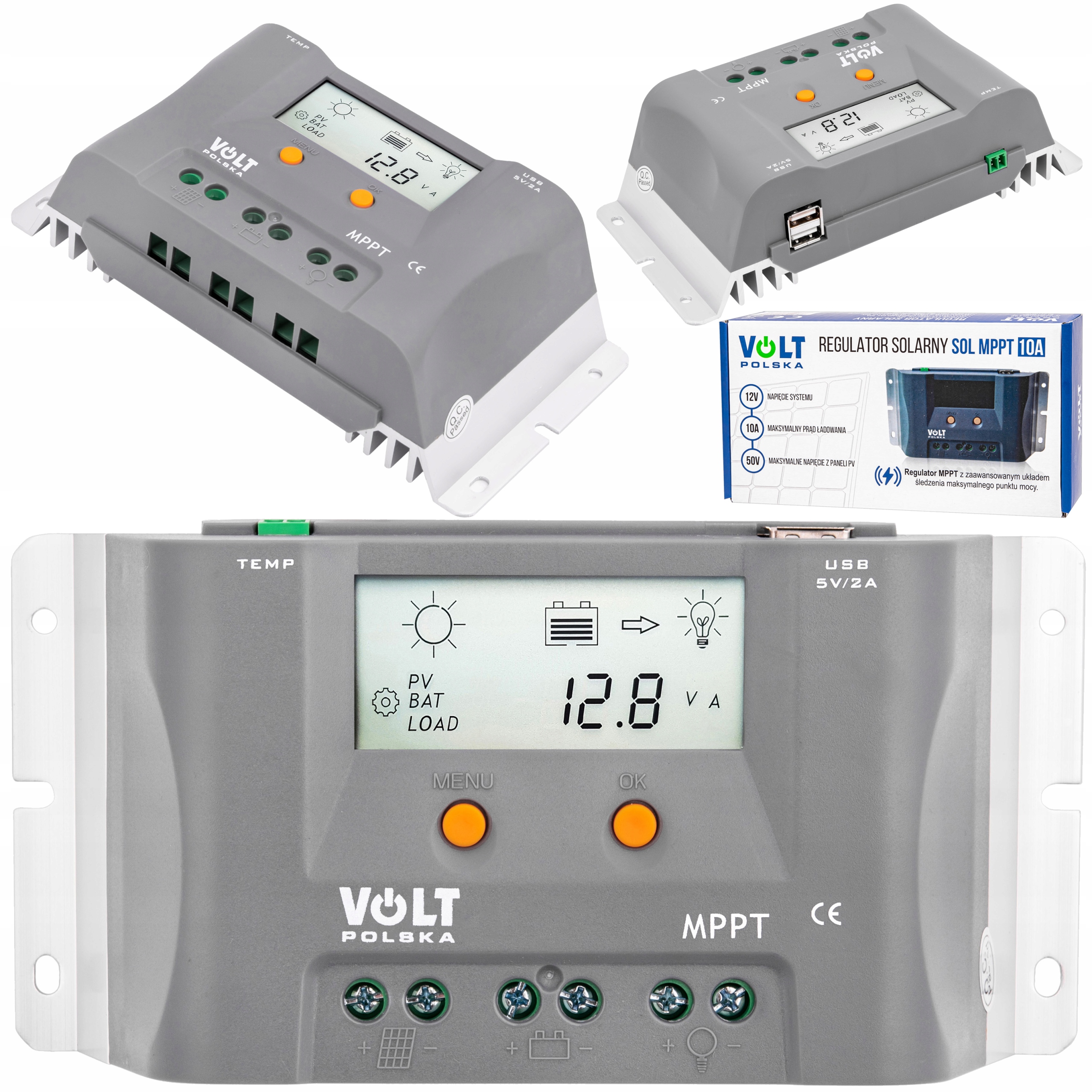

Regulator Ładowania Solarny 12V Panel LCD 10A Mppt