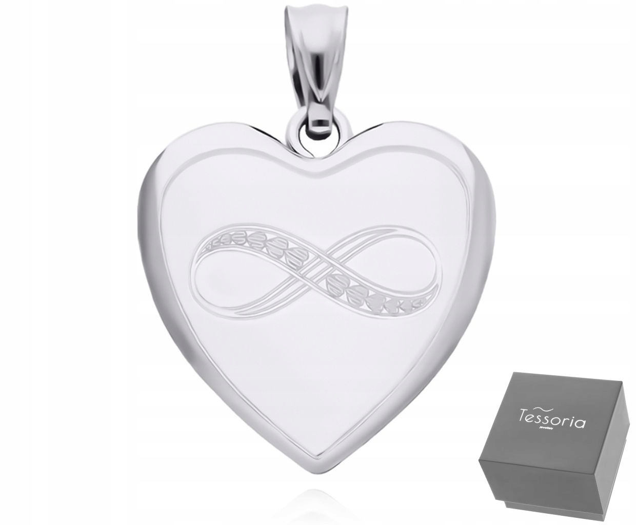 Stříbrná Krabička Srdce Infinity Gravírování Pro Ženy Na Fotky ryzost 925