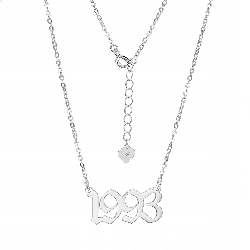 Stříbrný náhrdelník Ag 925 s datem narození 1993