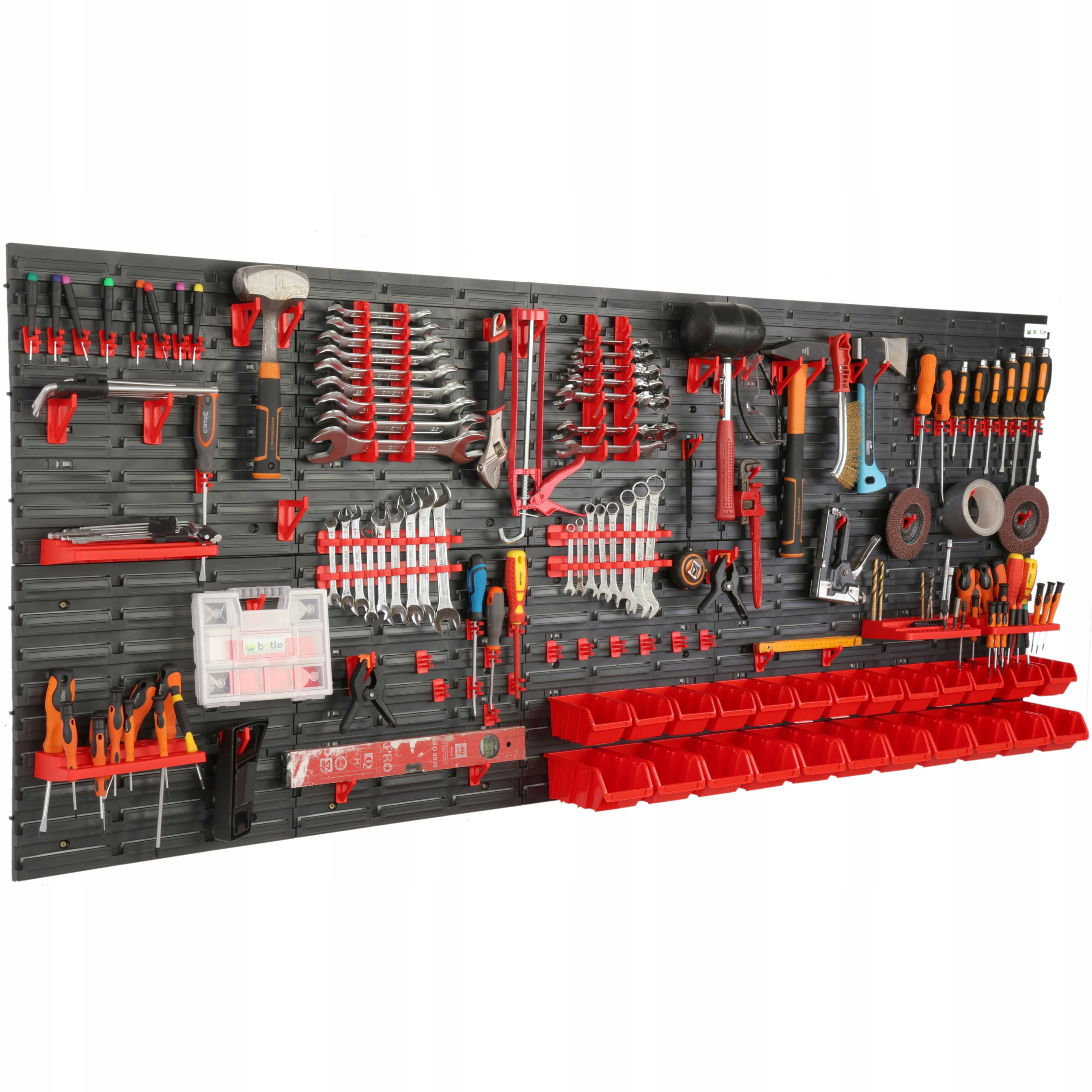 Dílenská Tabule Na Nářadí Stěna 200x80CM 24 Kuwety Garáž Úchytky