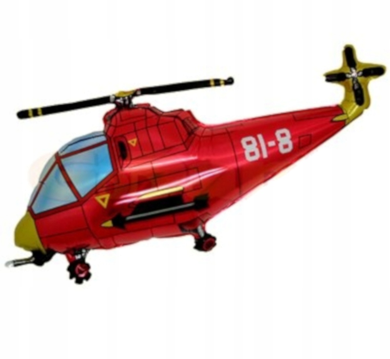 Balon foliowy Helikopter czerwony 61 cm