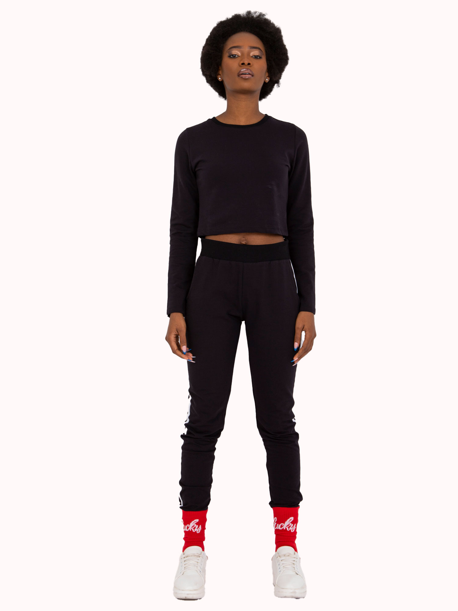 Damski Komplet dwuczęściowy Spodnie Bluza - L