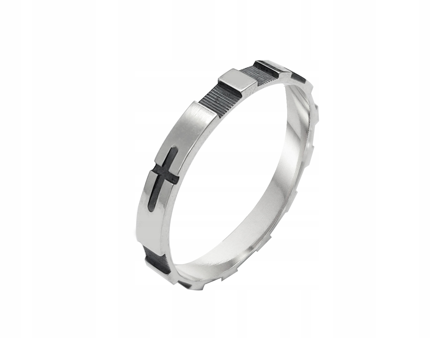 

Różaniec obrączka próby 925 szer.3mm +grawer M01
