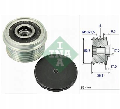 INA SPRZEGLO ALTERNATORA FORD MONDEO III Producent części Schaeffler INA