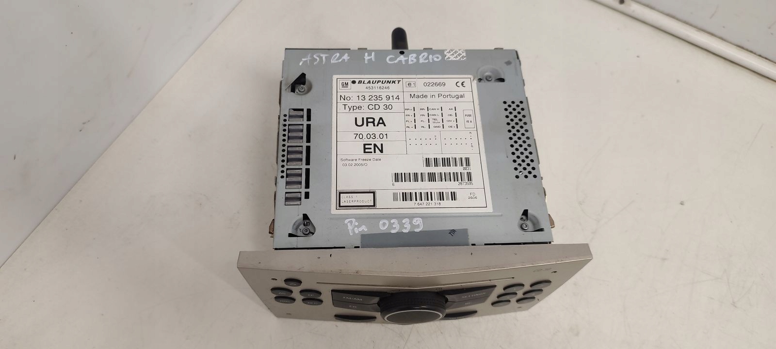 Radio kod display Opel Astra H Cabrio 1,8 16V
