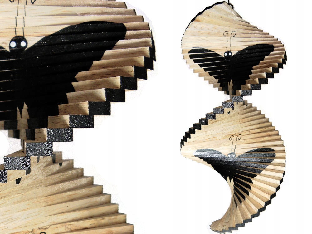 

Kręcioł Spiral Wietrzny z Drewna 30cm Zawieszka