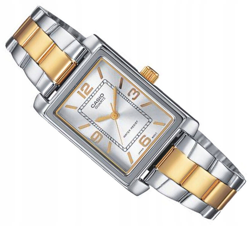 Dámské Klasické Obdélníkové Čitelné Elegantní Hodinky Casio LTP-1234PSG