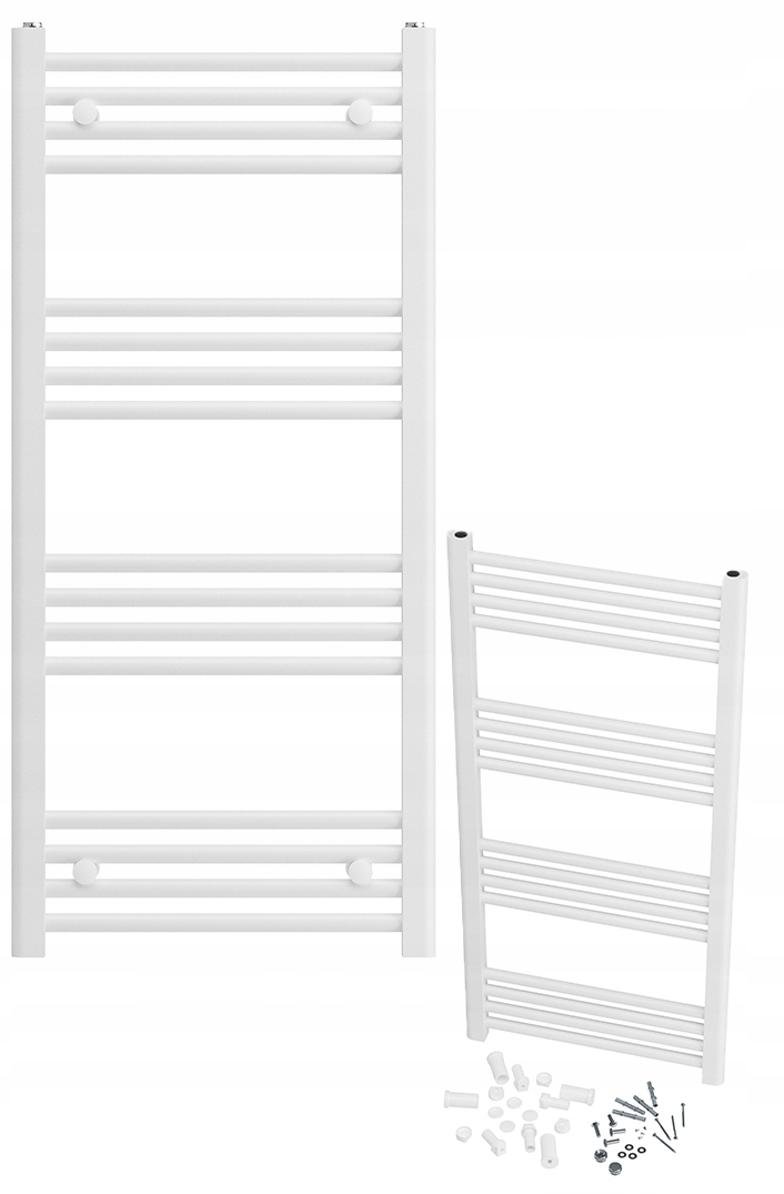 Kúpeľňový Rebríkový Ohrievač Biely 50x110 cm Moderný Kalorifer Breno