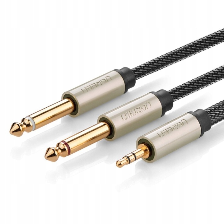 UGREEN AV126 Kabel TRS 3.5 mm do 2x TS 6.35 mm - 5