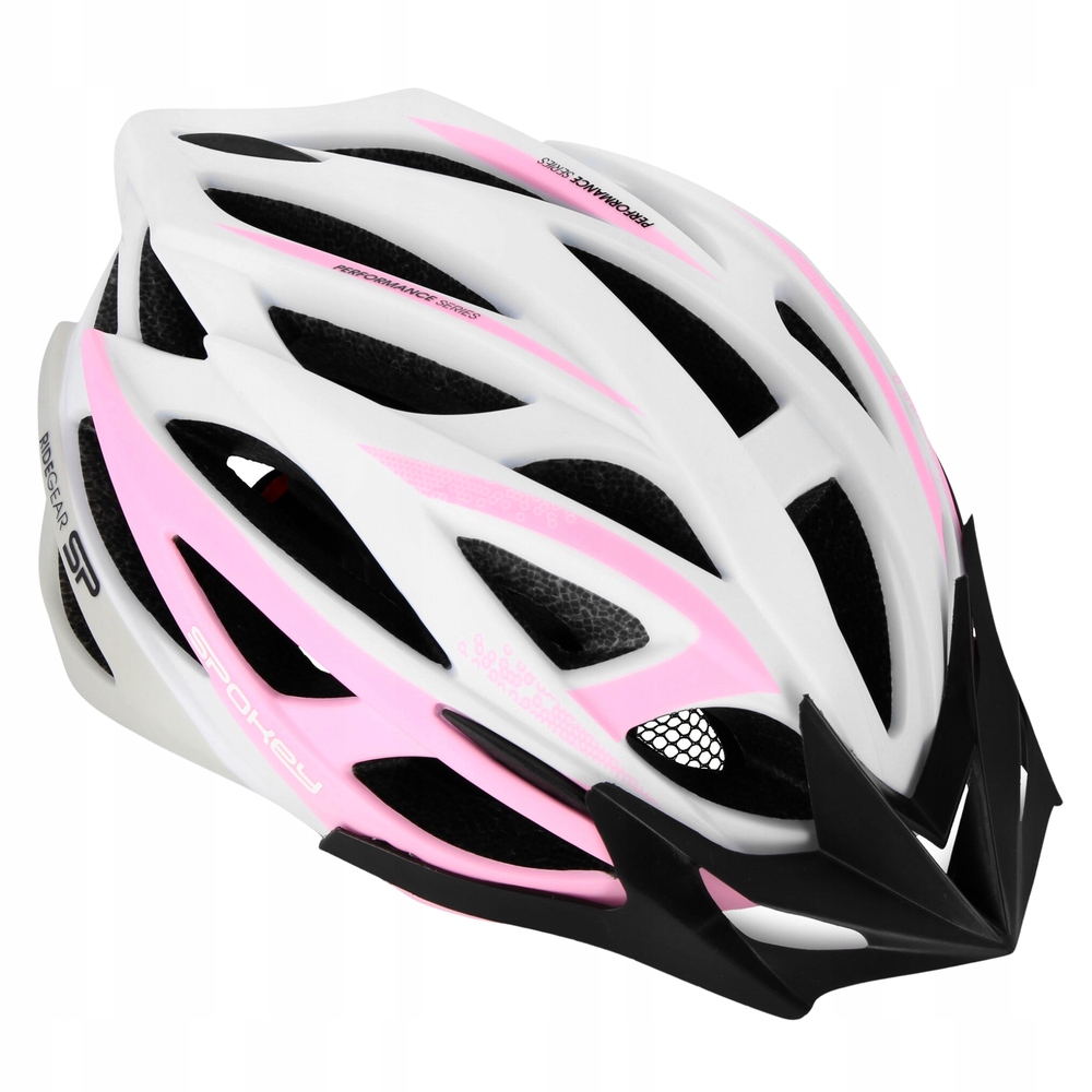 Kask Rowerowy Regulowany Z Daszkiem Ochronny In-Mold Mtb Różowy 55-58 cm