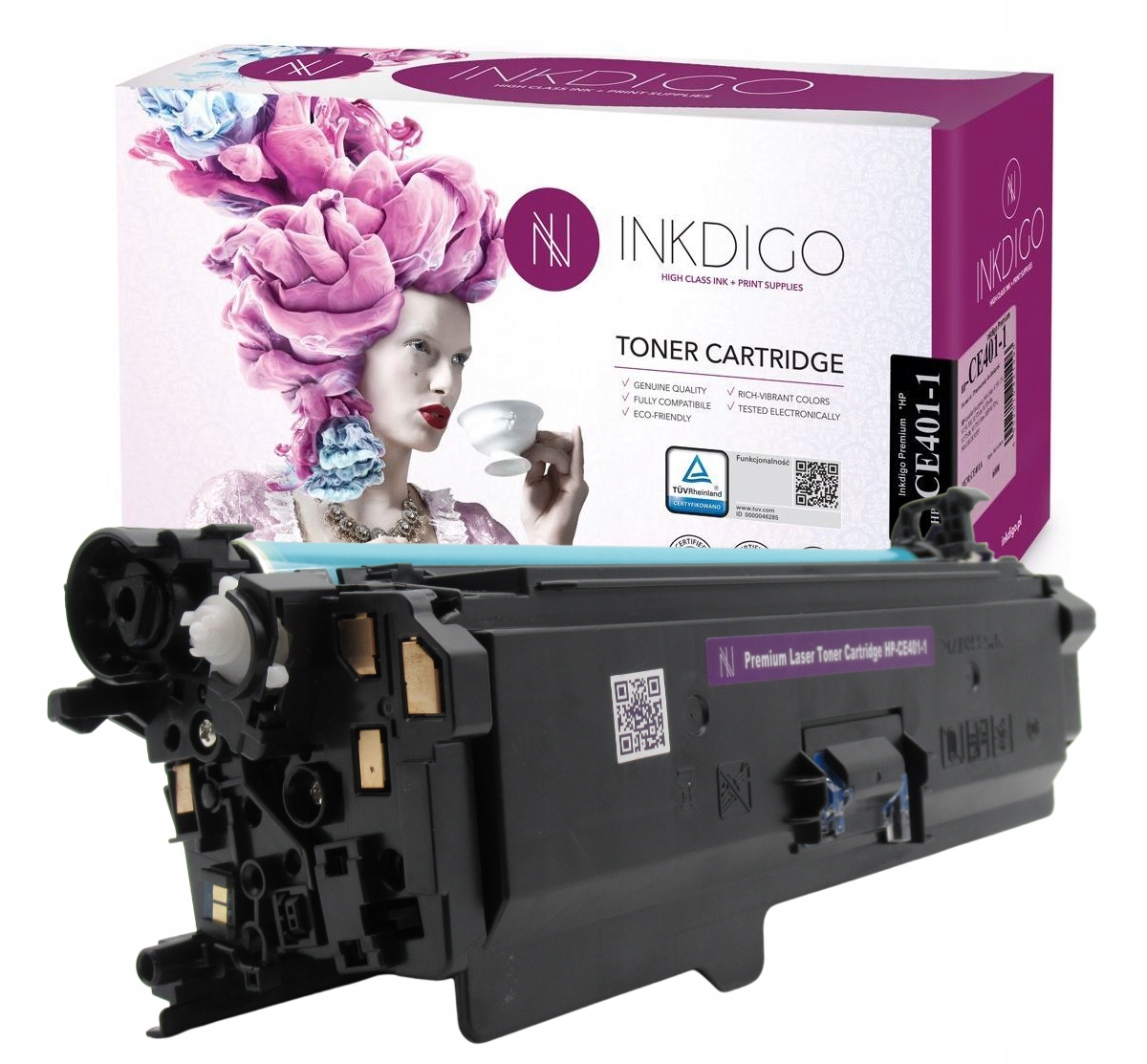 Toner Inkdigo do Hp Ce 401A Cyan CE401A