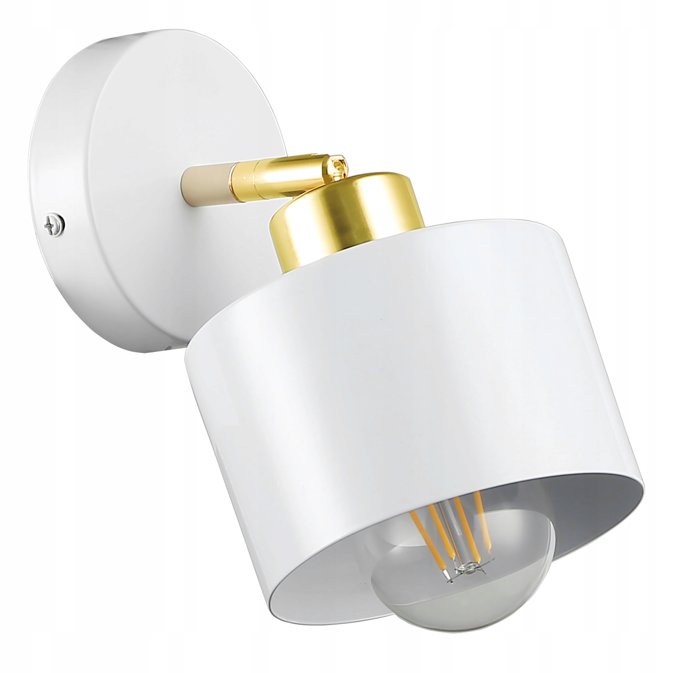 Kinkiet ścienny lampa wewnętrzna ruchomy E27 ścienna LED biały