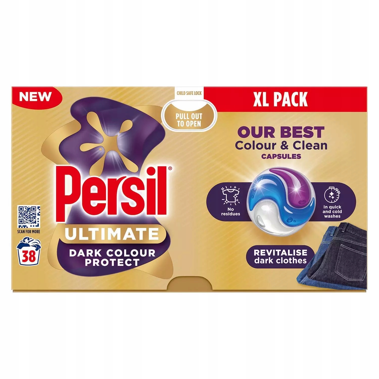 Levně Persil Ultimate Dark Color Protect kapsle 38 ks 801 g