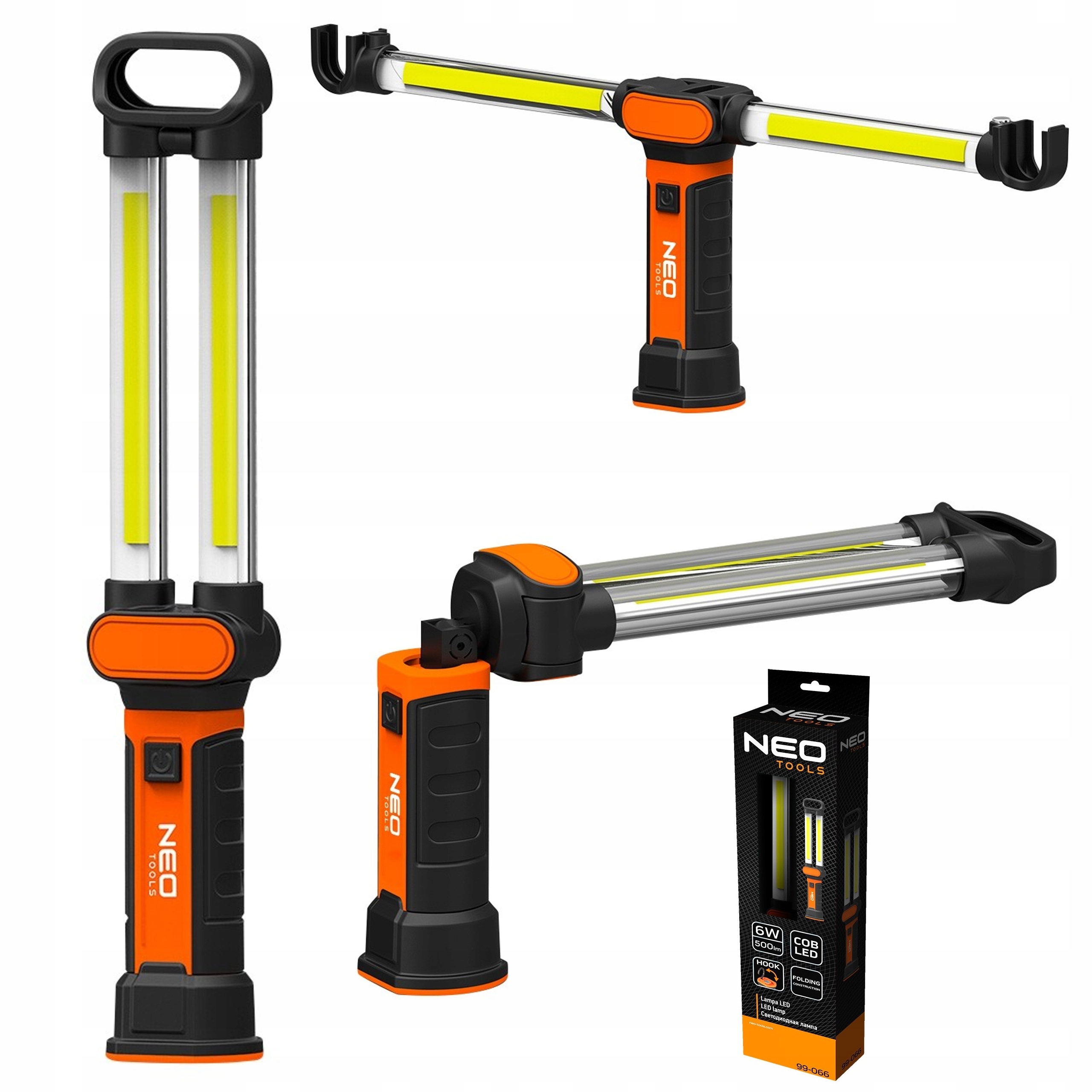 LAMPA WARSZTATOWA 500Lm LEDOWA AKU COB LAMPKA NEO