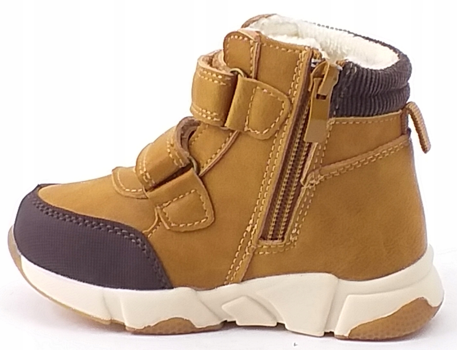 AMERICAN CLUB BUTY ZIMOWE OCIEPLANE XD72/22 TRZEWIKI CIEPŁE NA RZEPY BEŻ 26 Marka American Club