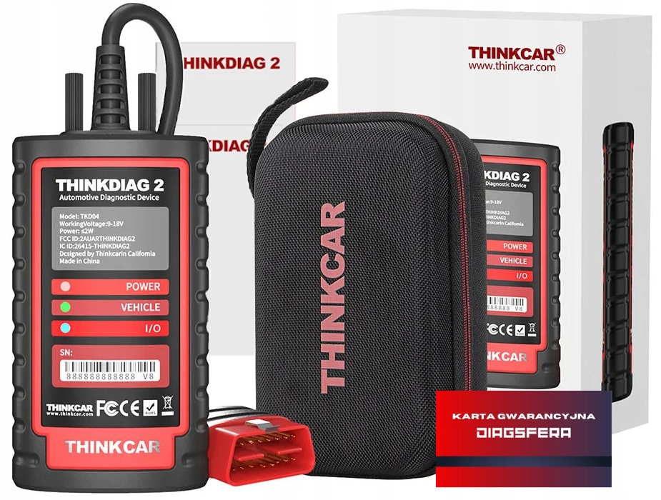 Tester Diagnostický Skener Thinkdiag 2 Thinkcar OBD2 Full Poľština Can-fd