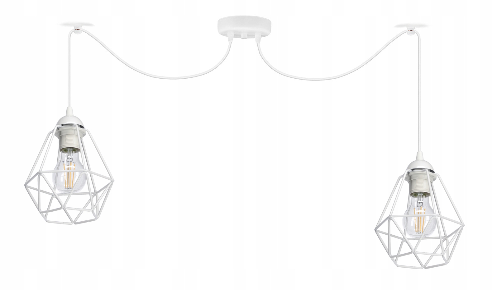 

Lampa wisząca Pająk Druciak Diamond 2 kolor Biały