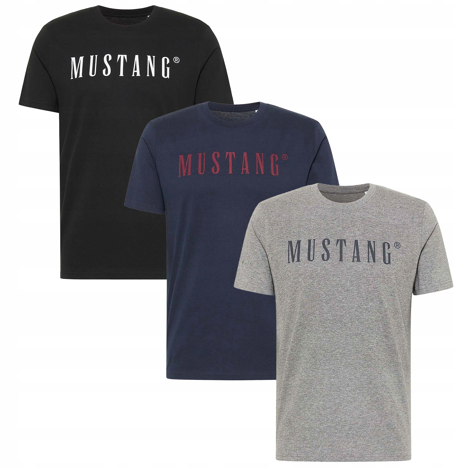 Mustang Tričko Alex C Logo 3pack sada tričko pánská bavlněná vel XXL