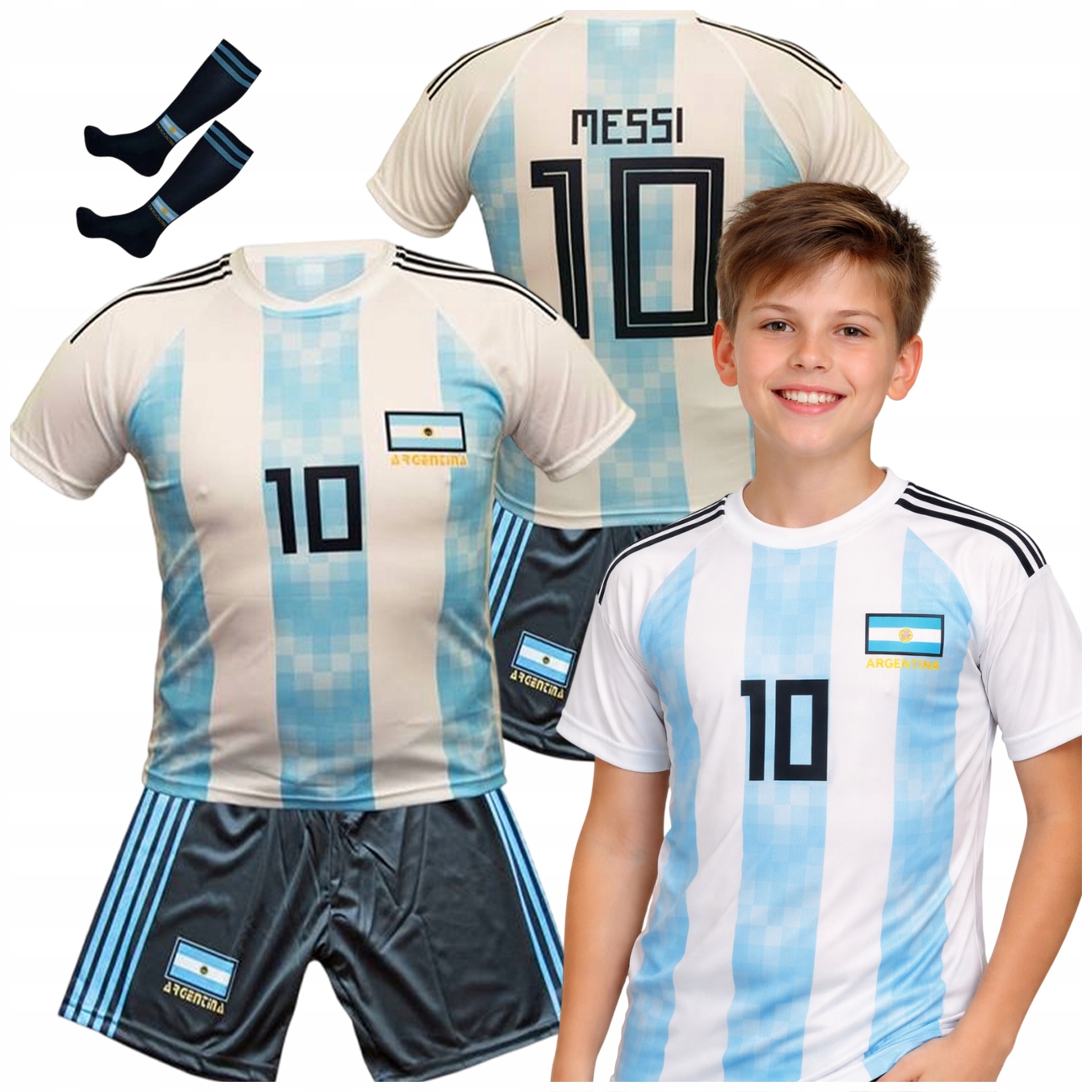 Messi 146 Stroj Pilkarski Sportowy Meczowy Treningowy Szkolny