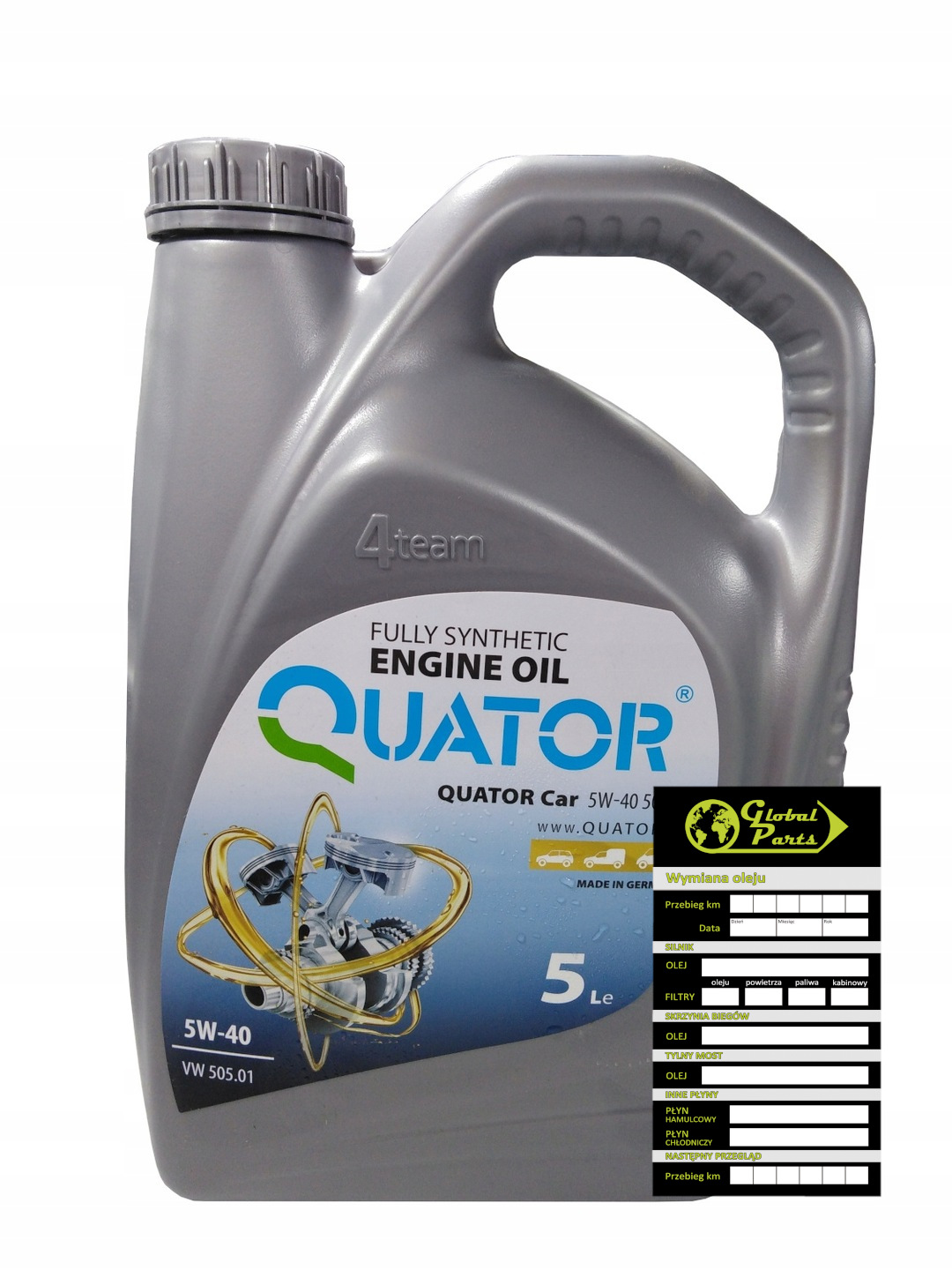5W40 Niemiecki Olej Silnikowy Quator Car 505.01 5L