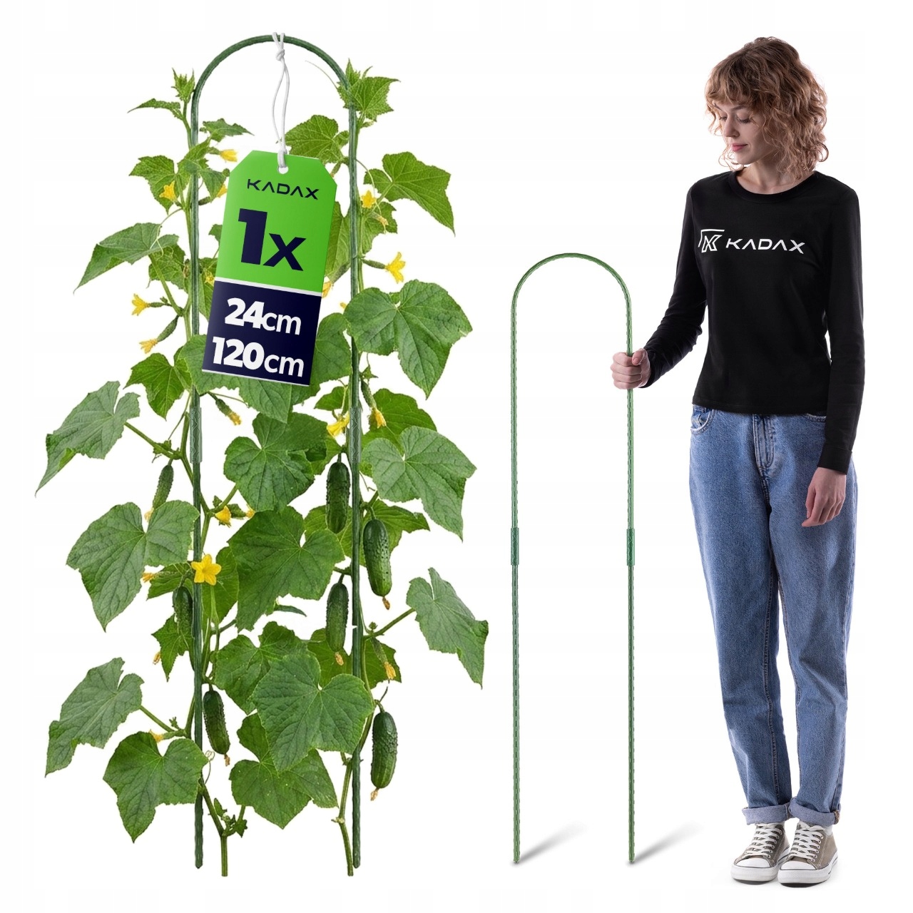 1 SZT PODPORA DO ROŚLIN 120 cm ŁUKOWA OGRODOWA POMIDORÓW KWIATÓW METALOWA