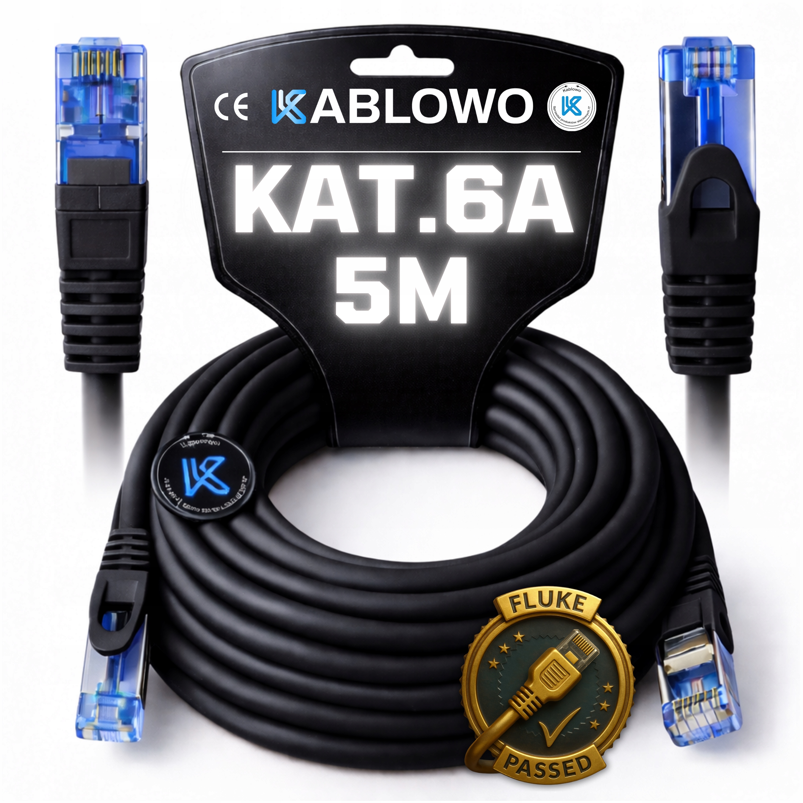Patchcord Lanberg S/FTP kat.6A 5m LSZH CCA fluke passed biały