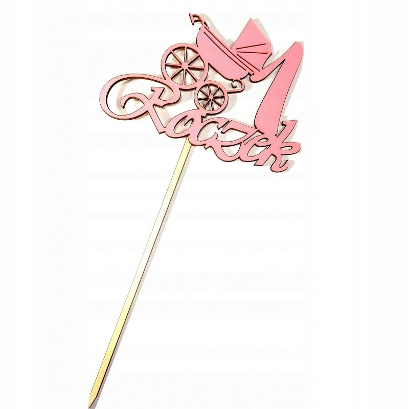 

Topper Na Tort Roczek Różowy Dla Dziewczynki