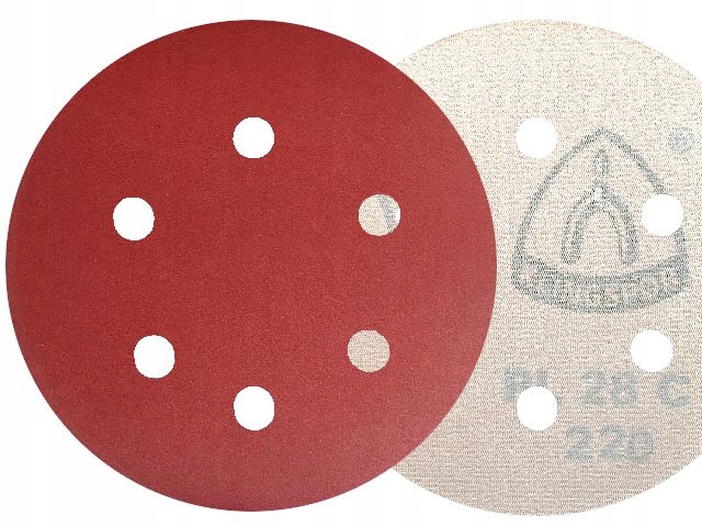 

Papier Krążki Na Rzep fi 150 P220 6 Otworami 50szt