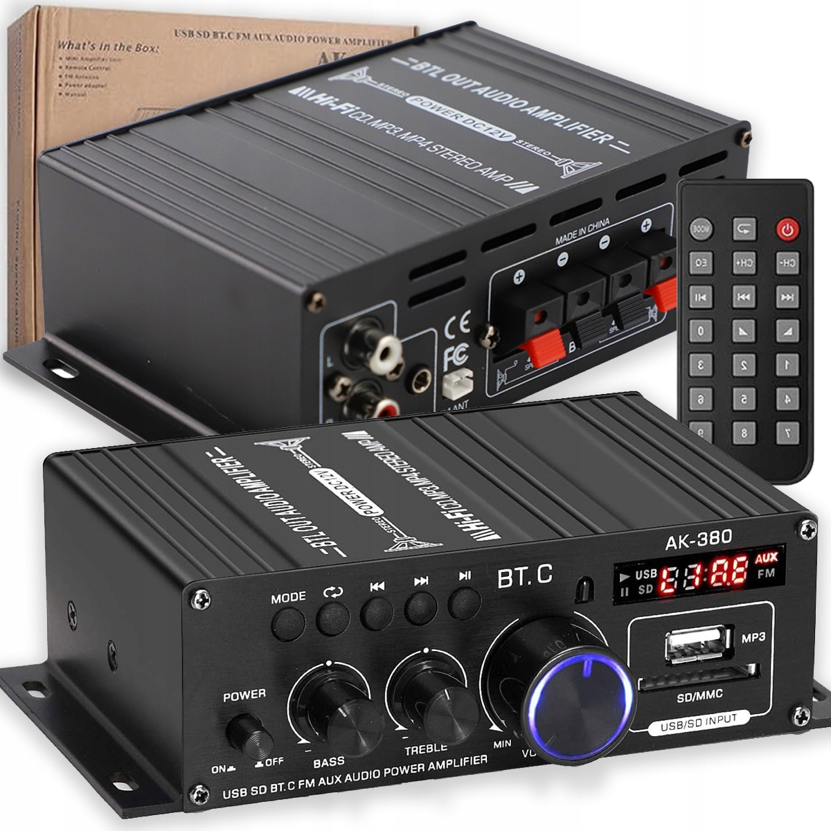Digitální Zesilovač Výkonu Stereofonního Zvuku Bluetooth 40W 12V