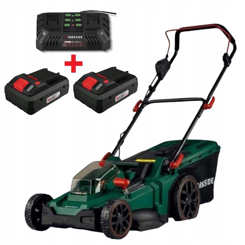 Kosiarka akumulatorowa Parkside 40 V 50 l Duża 40 cm 2 akumulatory Smart