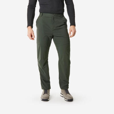 Quechua Spodnie turystyczne męskie ocieplane zielone r.M/L