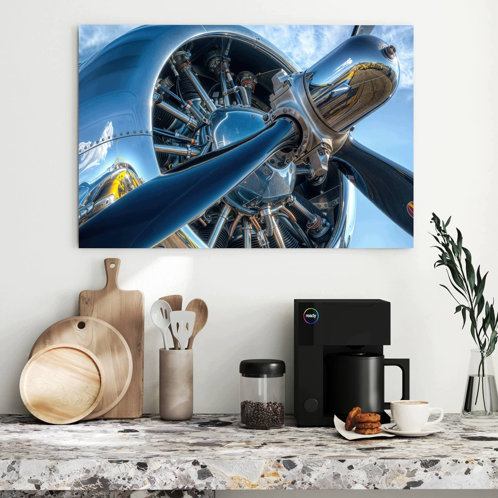 Magnetická tabule Motor letadla 90 × 60 cm