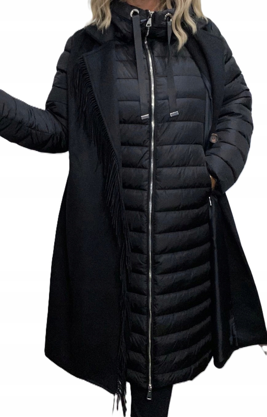 černá dámská parka teplá prošívaná bunda s kapucí 3XL 44 46