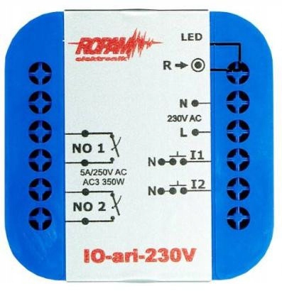 Ropam IO-ari-230V bezdrôtový, ušný, dvojkanálový ovládač 230VAC,