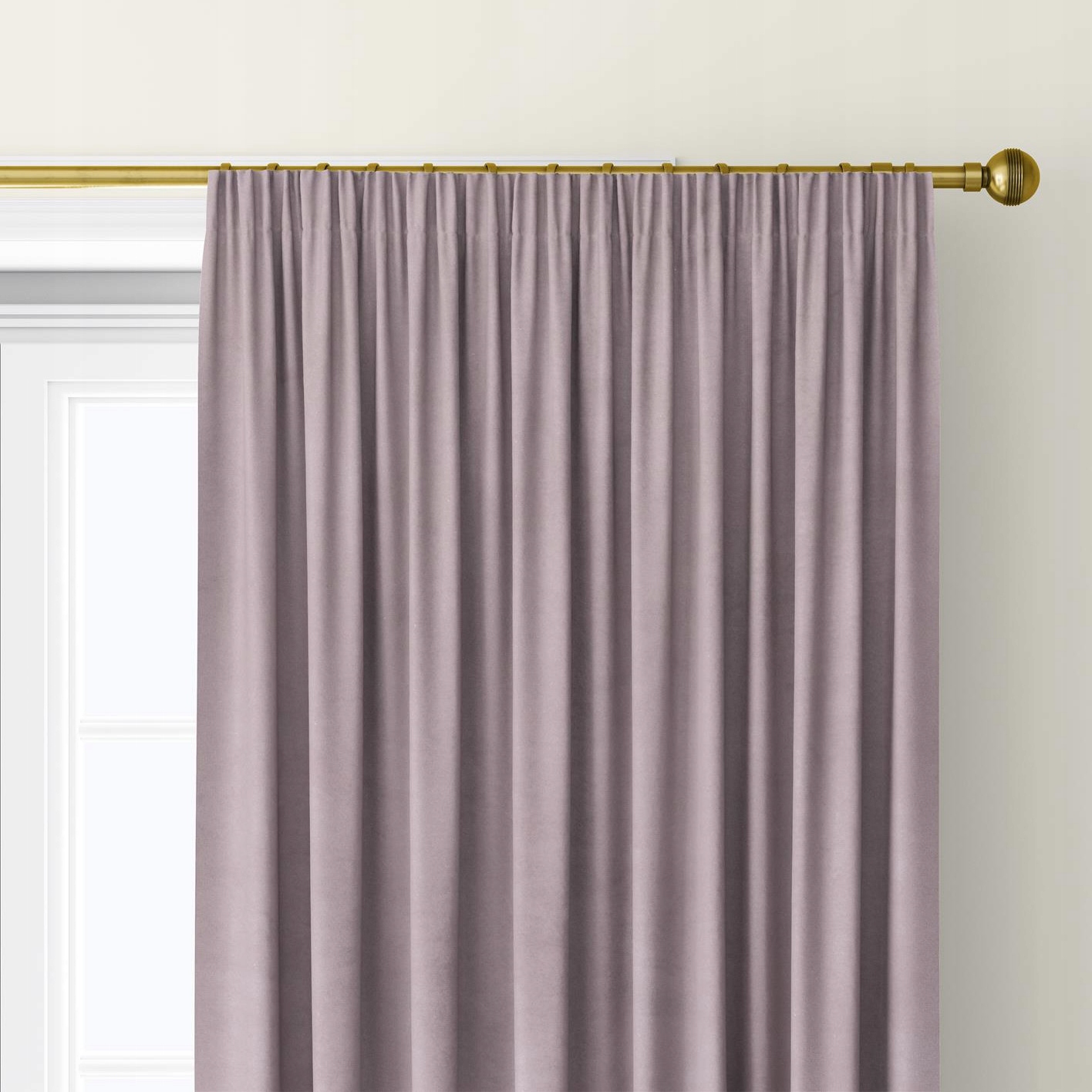 ZASŁONA Z TAŚMĄ MARSZCZĄCĄ WELUR 140X250 RÓŻOWA Marka bez marki