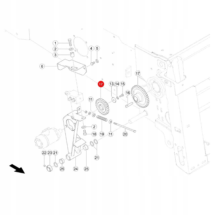 Kolo zebate podajnika Z26 Claas 668822 0 JAG Producent czesci JAG