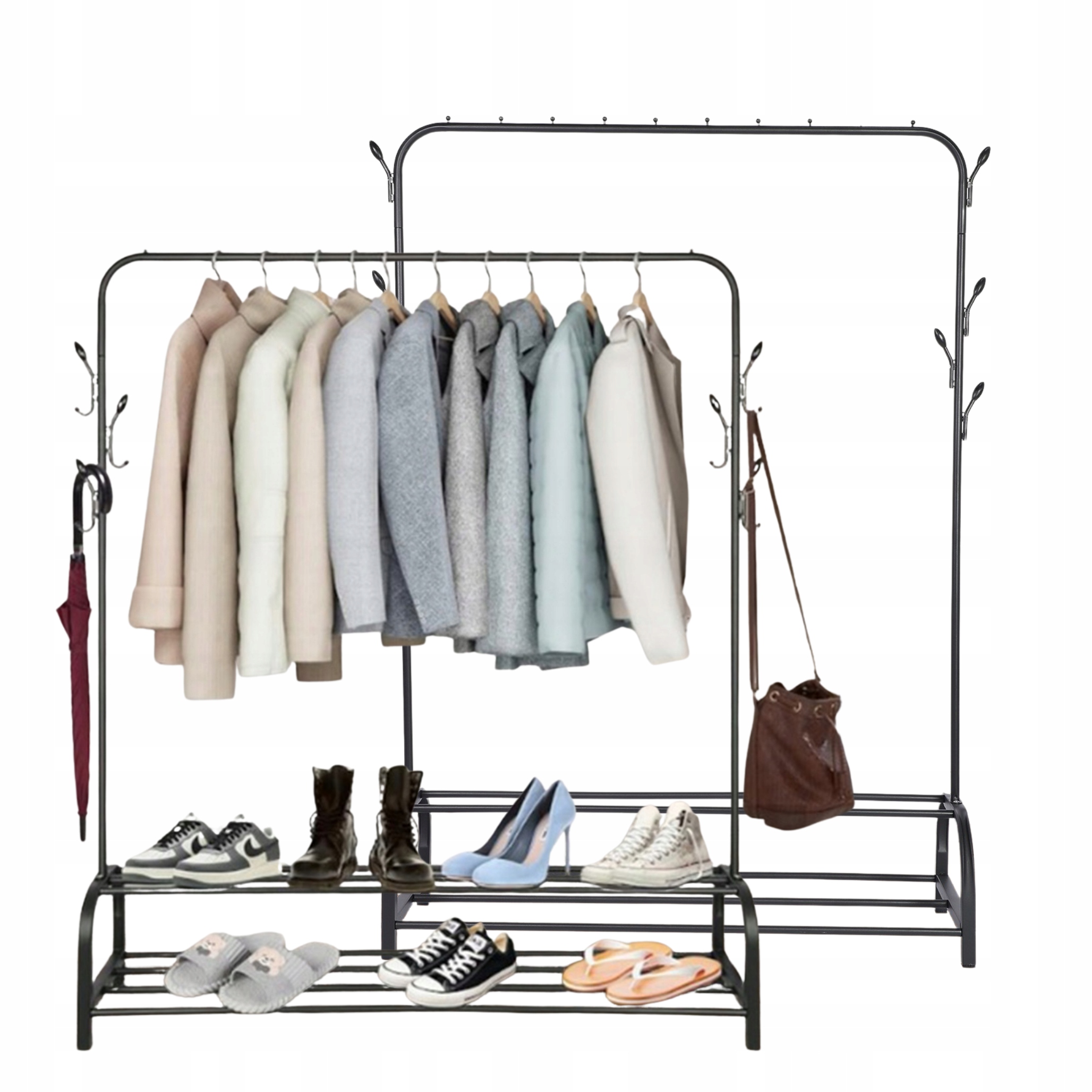 Stojanový věšák na oblečení 2ks na oblečení Skříň Předsíňová skříň