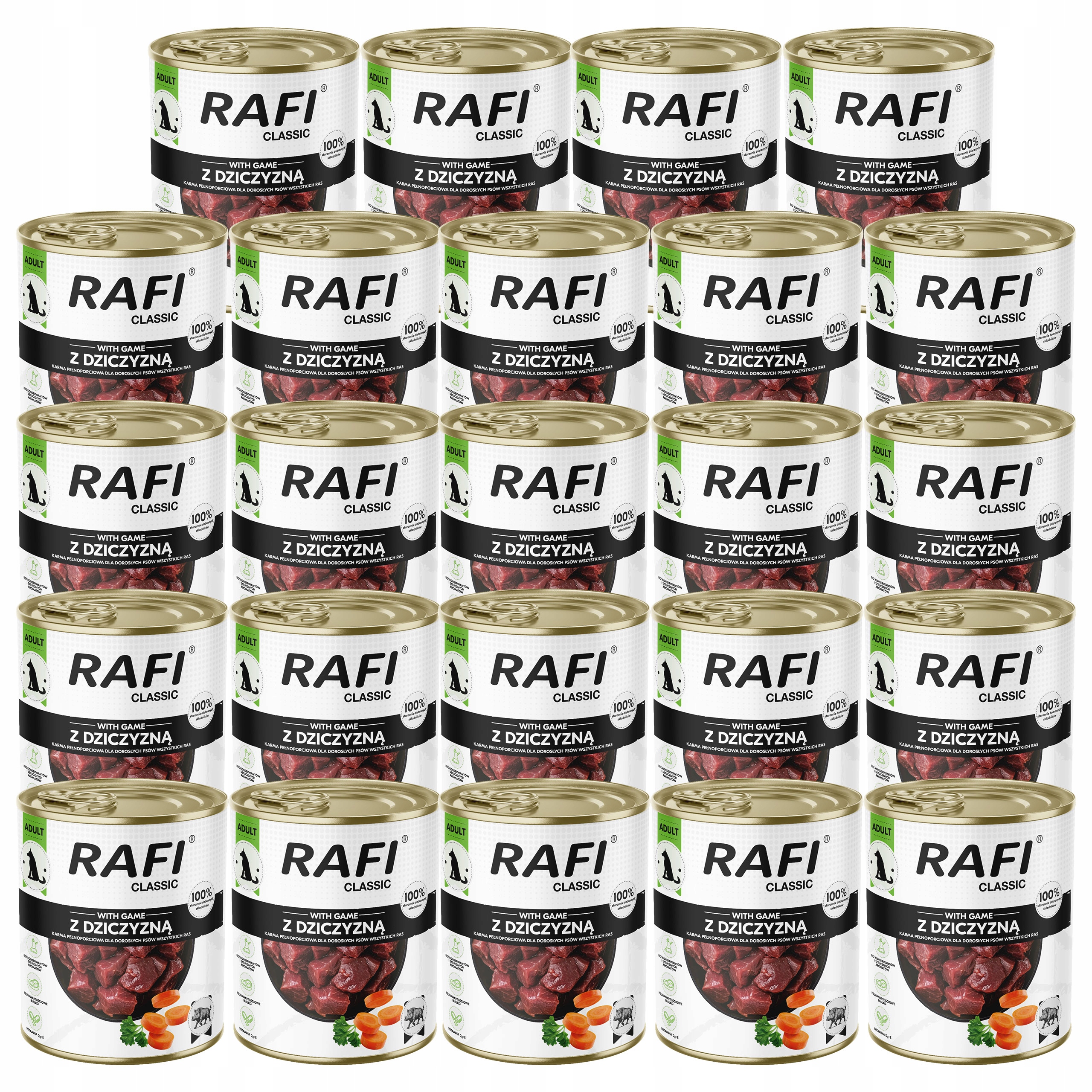 Dolina Noteci Rafi Classic krmivo pro psy Zvěřina 24 x 800 g